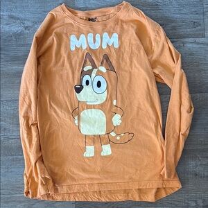 Orange Kids Shirt with Cartoon Print